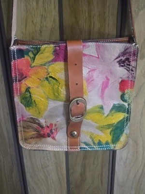 PATRICIA NASH Venezia 小袋彩绘花卉皮革斜挎包手提包钱包 — 第 1/4 张图片