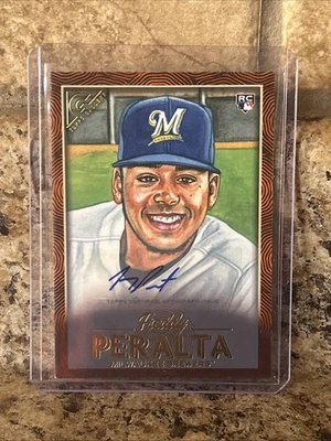 2018 Topps Gallery Auto Freddy Peralta #118 Rookie Auto RC ORANGE /25 - Image 1 of 3