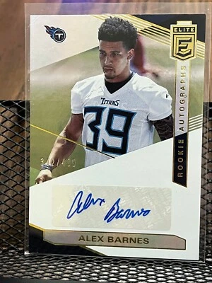 ALEX BARNES 2019 PANINI ELITE TITANS AUTOGRAPH AUTO ROOKIE RC /499 KANSAS STATE! - Image 1 of 2