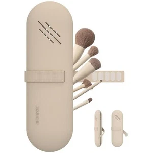 Silicone Travel Makeup Brush & Cosmetic Organizer (Walnut ) - Picture 1 of 6