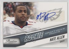 2010 Playoff Prestige Draft Picks Rights /399 Nate Allen #275 Rookie Auto RC