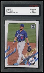GAVIN LUX 2021 TOPPS FUTURE STARS 1ST GRADED 10 BASEBALL CARD DODGERS MLB