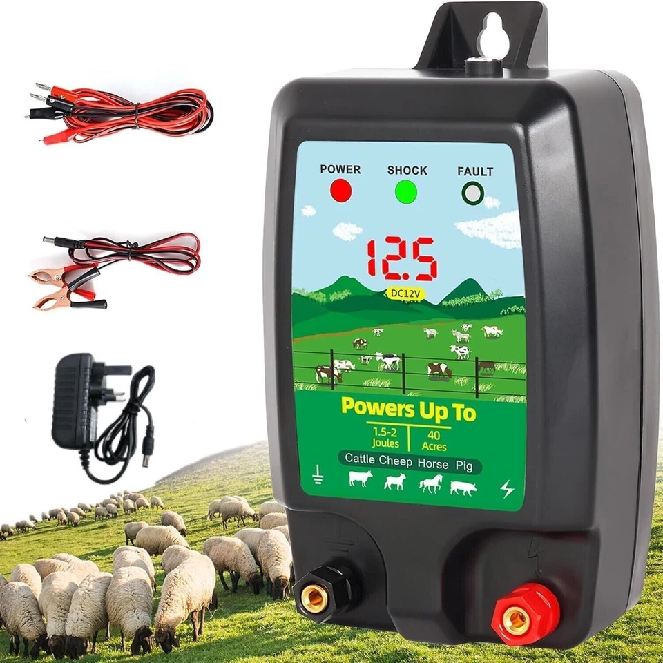 Recinto elettrico per pascolo 12V/230V recinto elettrico recinto per pascolo recinto elettrico 10km - Immagine 1 di 4