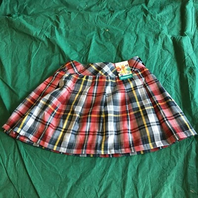 New Toddler Girls 5T Garanimals Woven Skort Plaid Black - Image 1 of 4