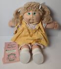 Vintage 1985 Cabbage Patch Dollyarn Hair Green Eyes Two Dimples Original Outfit