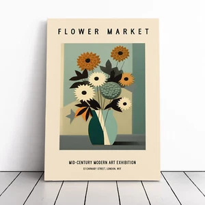 Mercato dei fiori metà secolo n. 5 mostra stampa tela arte da parete incorniciata grande - Foto 1 di 5