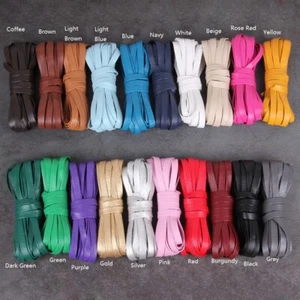 5M 10mm Faux Leather Ribbon Folded Flat Tape Strap PU Webbing Trimming DIY Craft - Afbeelding 1 van 41