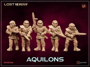 5pc Aquilons First Wave - Resin Miniature | Sci Fi | Legion | Trek | Lost Heresy - Picture 1 of 1