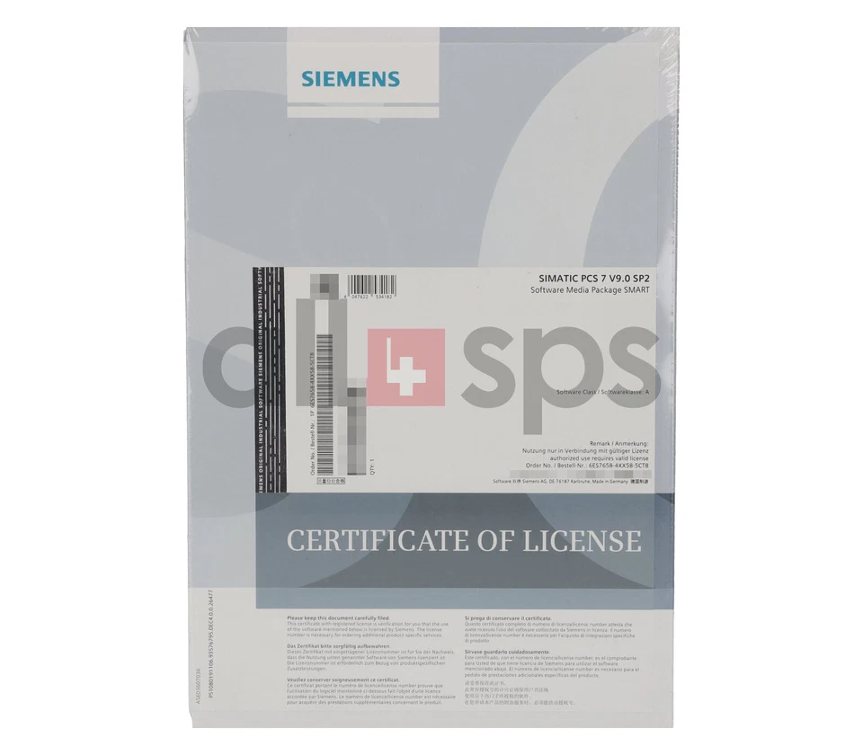 Siemens simatic PCS 7 V9.0 SP1 Software Media Package SMART 6ES7658-4XX58-5CT8
