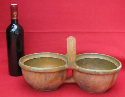 ART POPULAIRE PORTE-REPAS DE BERGER POTERIE ANCIENNE /Déjeuner de berger - Photo 1/4