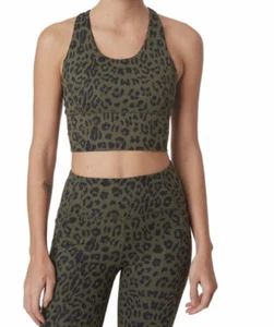 Gottex Studio green hunter PRINTED COMPRESS BRA size small with Cups Gym Sports - Picture 1 of 2