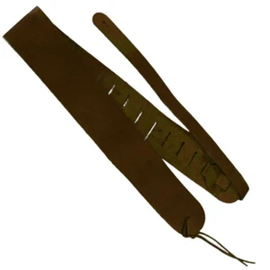 Guitar Strap Leather & Suede Dark Brown Clayton Reversable Adjustable ''2 1/2" - Picture 1 of 2
