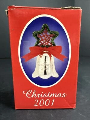 International Silver Co. "Christmas 2001" Engraved Silver Plated Bell  - Image 1 of 4