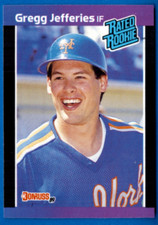1989 Donruss #35 "rated ROOKIE" Gregg JEFFERIES New York METS FREE shipping