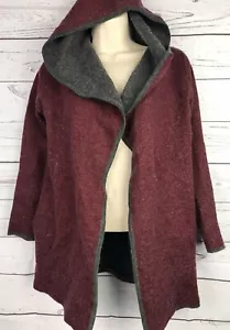 BNCI Medium weinrot Kapuze vorne offen Cardigan Pullover Taschen M Wolle Schal Halstuch - Bild 1 von 4