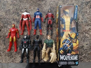 Action figure Lot/Set - Marvel Wolverine Spiderman Iron Man Falcon Sandman - Picture 1 of 1