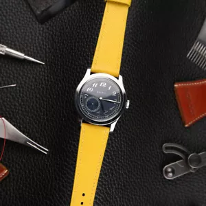 Calfskin Yellow Saffiano Leather Watch Strap Band 18mm 19mm 20mm 21mm 22mm 23mm - Picture 1 of 12
