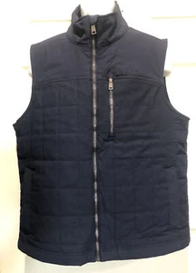 Orvis Vest Men Large Blue Quilted Full Zip Sleeveless Outerwear Jacket Coat - Picture 1 of 10