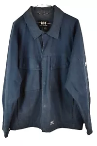 Helly Hansen Herren Blau Baumwolle Chore Baker Boy Jacke Overshirt Vintage Größe L - Bild 1 von 9