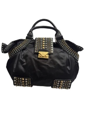 Bolso Christian Audigier "Negro/Plateado, Tachuela Dorada" para Asar para Mujer 14"x12"x6" Foto 1 de 4