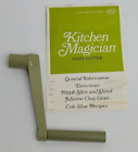 Popeil Kitchen Magician Cutter REPLACEMENT PARTS - Crank (Turner) & Manual