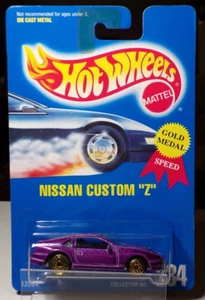 1991 Hot Wheels Blue Card #234 NISSAN CUSTOM "Z" Purple w/Gold UH Spoke-Variant - Picture 1 of 2