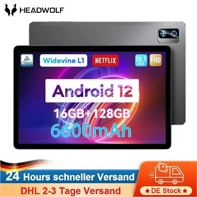 Headwolf WiFi 6 Tablet 16GB RAM 128GB ROM 10 Zoll Android 12 Tablets 2SIM LTE 5G - Bild 1 von 4