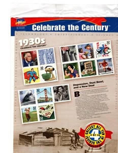 1930s USPS Celebrate The Century Collector's Stamps Sealed MNH - Picture 1 of 2