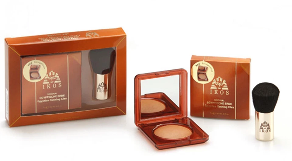 Ikos Original Egyptian Earth Beauty Set 7g Mediterran Kabuki-Schminkpinsel - Bild 1 von 1