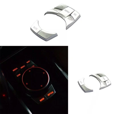 Consola central plateada mate 2005-2012 para interruptor de botón multimedia BMW Serie 3 Foto 1 de 4
