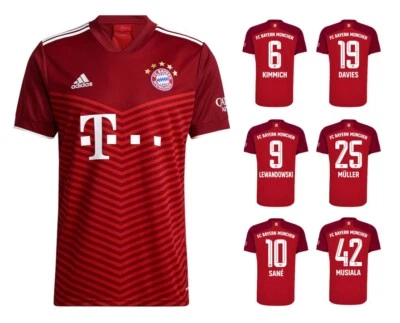 Trikot Kinder Adidas FC Bayern 2021-2022 Home I Heim FCB + Spielernummer - Bild 1 von 4
