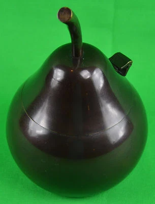 PLACA PLATEADA METAL PERA VELA Y TAPA CON BISAGRAS SOPORTE LLENO DE CERA Foto 1 de 4