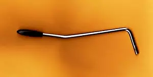 REPLACEMENT "STRAT" STYLE TREMOLO ARM/WHAMMY BAR/VIBRATO BAR, CHROME/BLACK, NEW - Picture 1 of 2