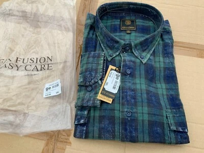 F/X Fusion Men's Trent Plaid L/S Shirt Green XXL New rrp £49.99 - Image 1 of 2