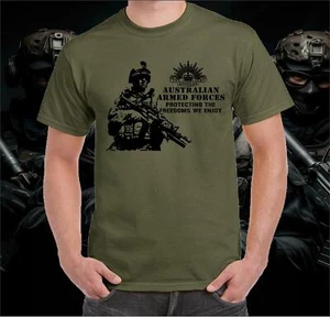 AUSTRALIAN ARMED FORCES T-SHIRT T SHIRT CLOTHING 100% COTTON MILITARY ARMY NAVY - Picture 1 of 8