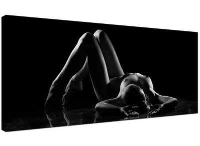 Black White Cheap Canvas Art of Nude Erotic Girl 1082 - Image 1 of 4