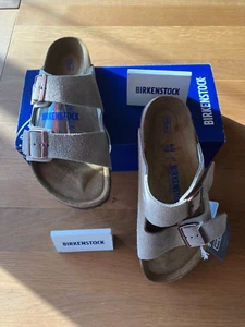 Birkenstock Arizona Weichbettung Veloursleder Taupe Gr 40 normal NEU mit OVP - Bild 1 von 5
