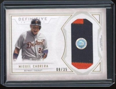 2019 Topps Definitive Baseball Jumbo Patch #DJRC-MCA Miguel Cabrera #08/35 - Image 1 of 2