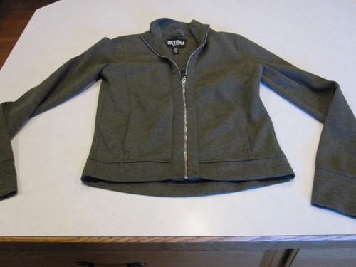 UNDERCOVER Victoria Secret Sport Donna Tg. Felpa piccola full zip verde grigio con cappuccio