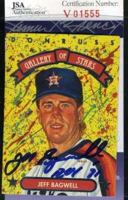 Jeff Bagwell 1992 Donruss Jsa Cert Autograph Authentic Hand Signed - Image 1 of 2
