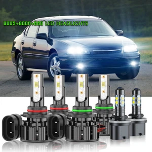 For Chevy Impala 2001 2002-2005 6x LED Headlight High Low Beam + Fog Light Bulbs - Picture 1 of 16