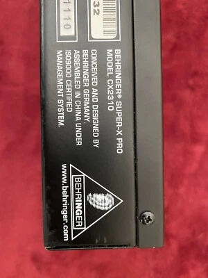 Behringer Super-X Pro CX2310 Crossover Multicanal con Salida de Subwoofer Foto 1 de 4