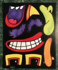 Vintage HALLOWEEN Jack-O-Lantern PUMPKIN Sticker Sheet Monster Face Decorations