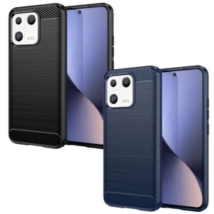 Custodia per Xiaomi 13 6.36" cover posteriore flessibile Brushed Carbon TPU - Foto 1 di 13