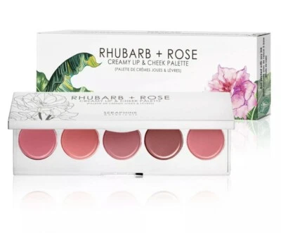 Rhubarb + Rose Creamy Lip & Cheek Palette Seraphine Botanicals AUTHENTIC NIB - Image 1 of 4