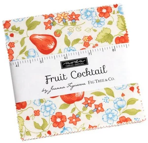Fruit Cocktail Moda Charm Pack 42 100% Cotton 5" Precut Fabric Squares - Picture 1 of 2