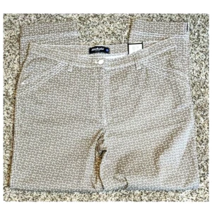 Women's Slim Fit Jeans MICHELE Size 12 Khaki Tan Stretch Pants Comfort NEW - Picture 1 of 9