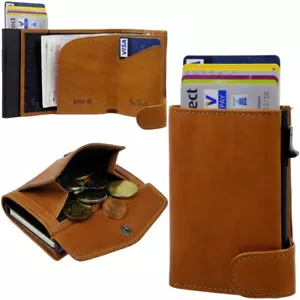 TONY PEROTTI RFID Kartenetui Limited Edition Aluminium Leder Kreditkarten Etui - Picture 1 of 11