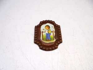 Vintage Hummel STYLE Wood Plaque Boy Reading Letter - Picture 1 of 3