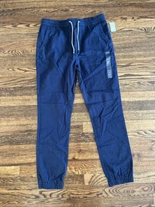 Aeropostale Mens Size Small Navy Blue Jogger Pants Cargo Drawstring Brand New - Picture 1 of 11